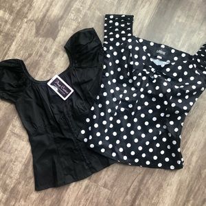 2 Pin Up Couture & Collectif Tops Size M